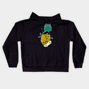 Pineapple Skateboarding Kids Hoodie